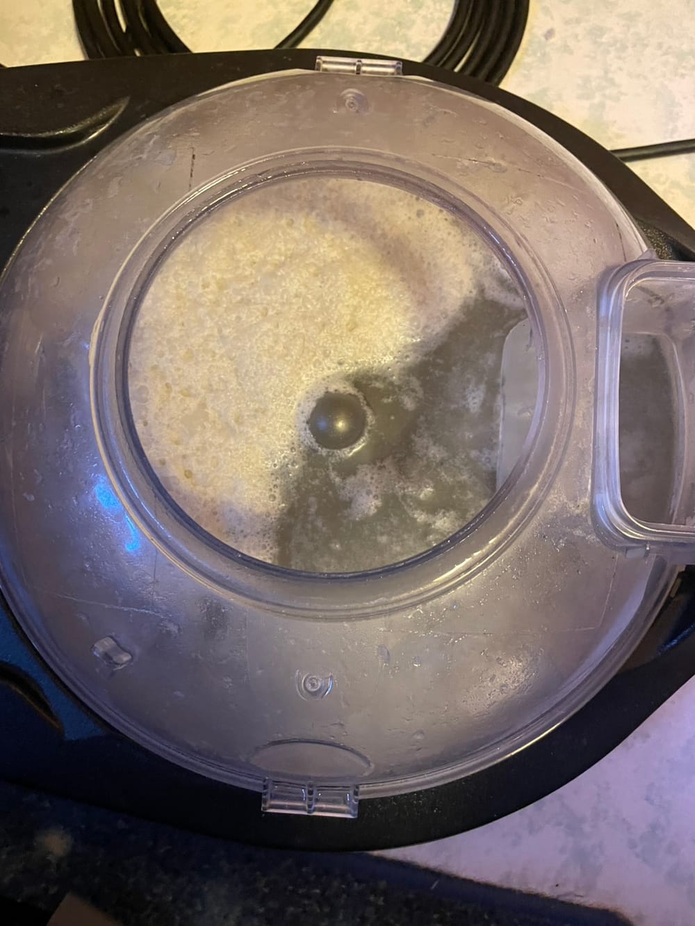 到府除蟎集塵盒洗出的灰塵與排泄物髒水 — 真實服務照